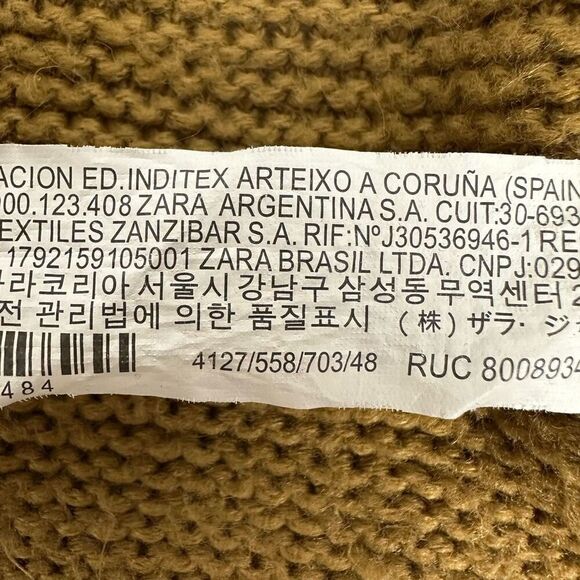 Zara Knitwear Baby Girl 2-Button Cardigan Sweater size 3-4 years - Picture 6 of 7